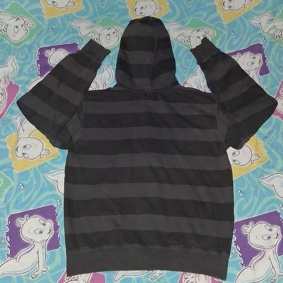 Y2K Billabong Vintage Striped Zip Up Hoodie Hooded Sweatshirt Stripe Stripes - Picture 2 of 5